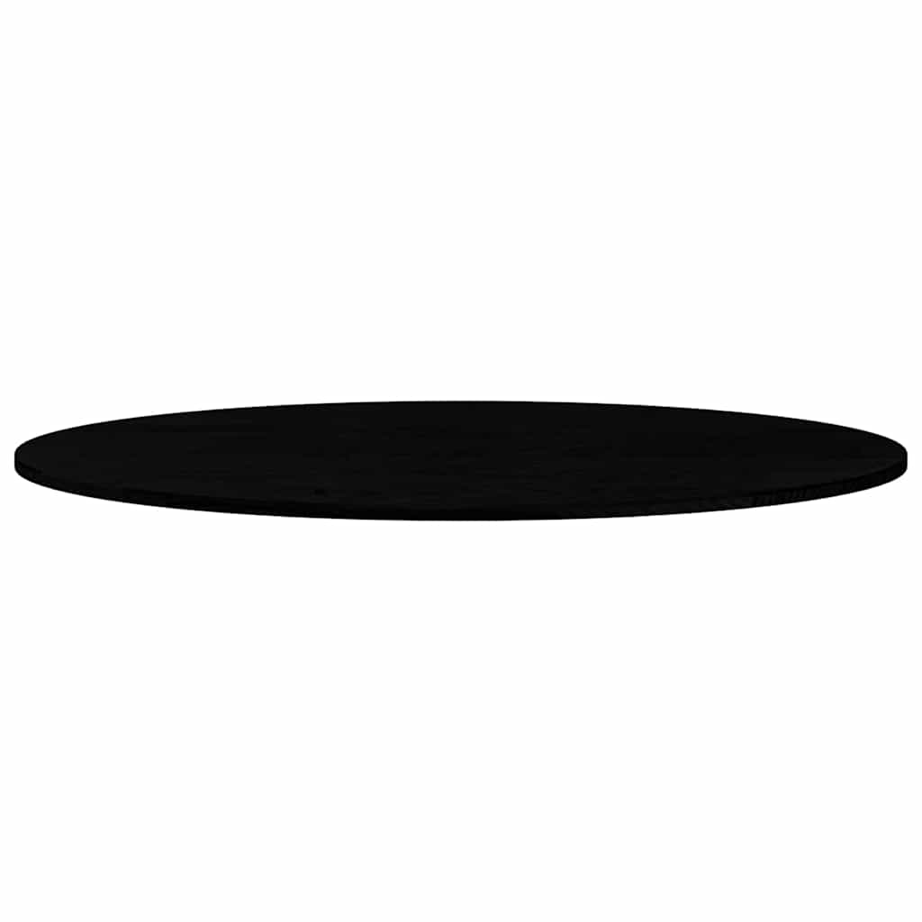 Tafelblad 120x60x2 cm ovaal massief eikenhout donkerbruin