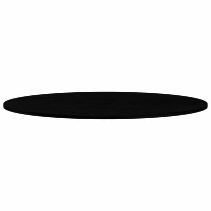 Tafelblad 120x60x2 cm ovaal massief eikenhout donkerbruin