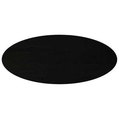 Tafelblad 140x60x2 cm ovaal massief eikenhout donkerbruin