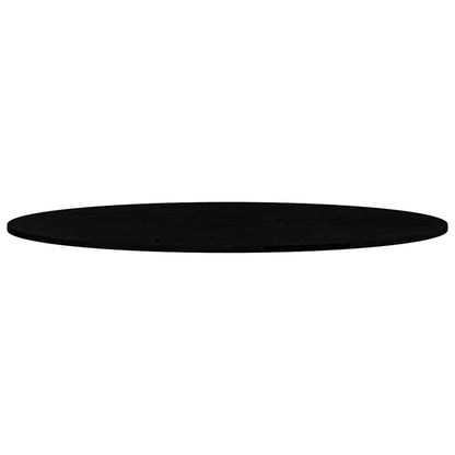 Tafelblad 140x60x2 cm ovaal massief eikenhout donkerbruin