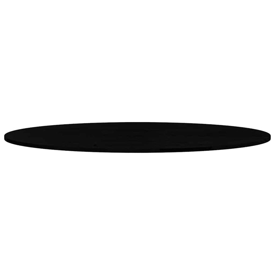 Tafelblad 140x60x2 cm ovaal massief eikenhout donkerbruin
