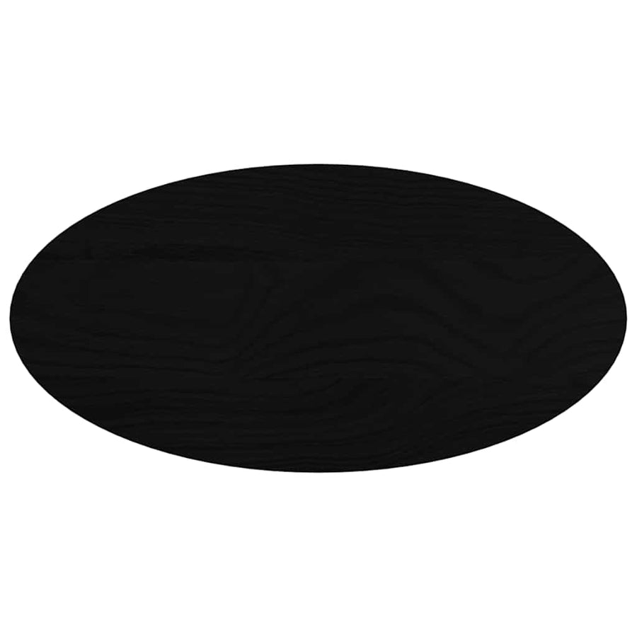 Tafelblad 80x40x4 cm ovaal massief eikenhout donkerbruin
