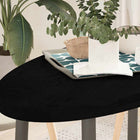 Tafelblad ovaal 100x50x4 cm massief eikenhout donkerbruin
