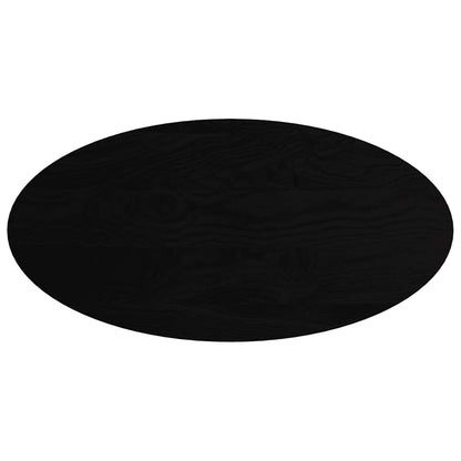 Tafelblad 120x60x4 cm ovaal massief eikenhout donkerbruin