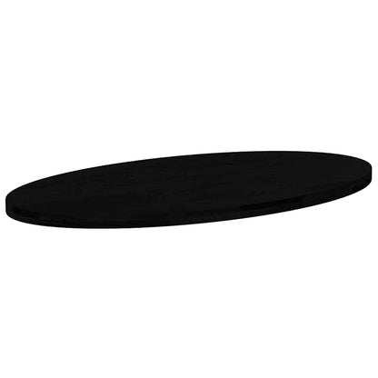 Tafelblad 120x60x4 cm ovaal massief eikenhout donkerbruin