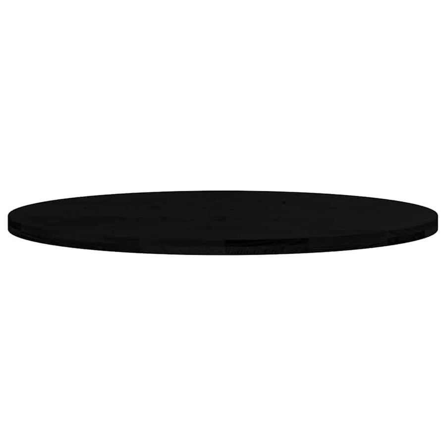 Tafelblad 120x60x4 cm ovaal massief eikenhout donkerbruin