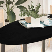 Tafelblad ovaal 120x60x4 cm massief eikenhout donkerbruin