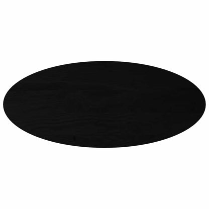 Tafelblad 140x60x4 cm ovaal massief eikenhout donkerbruin