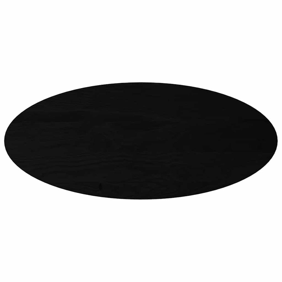 Tafelblad 140x60x4 cm ovaal massief eikenhout donkerbruin
