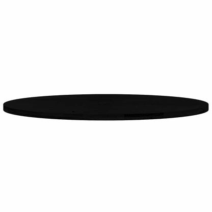 Tafelblad 140x60x4 cm ovaal massief eikenhout donkerbruin