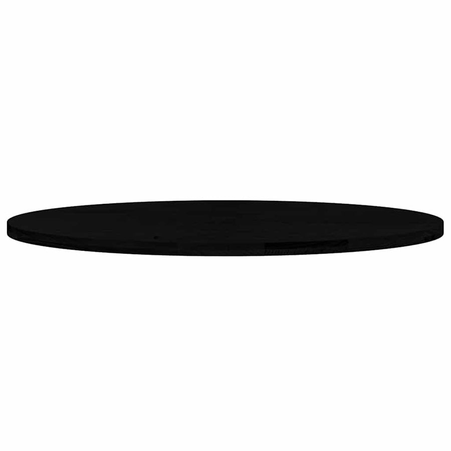 Tafelblad 140x60x4 cm ovaal massief eikenhout donkerbruin