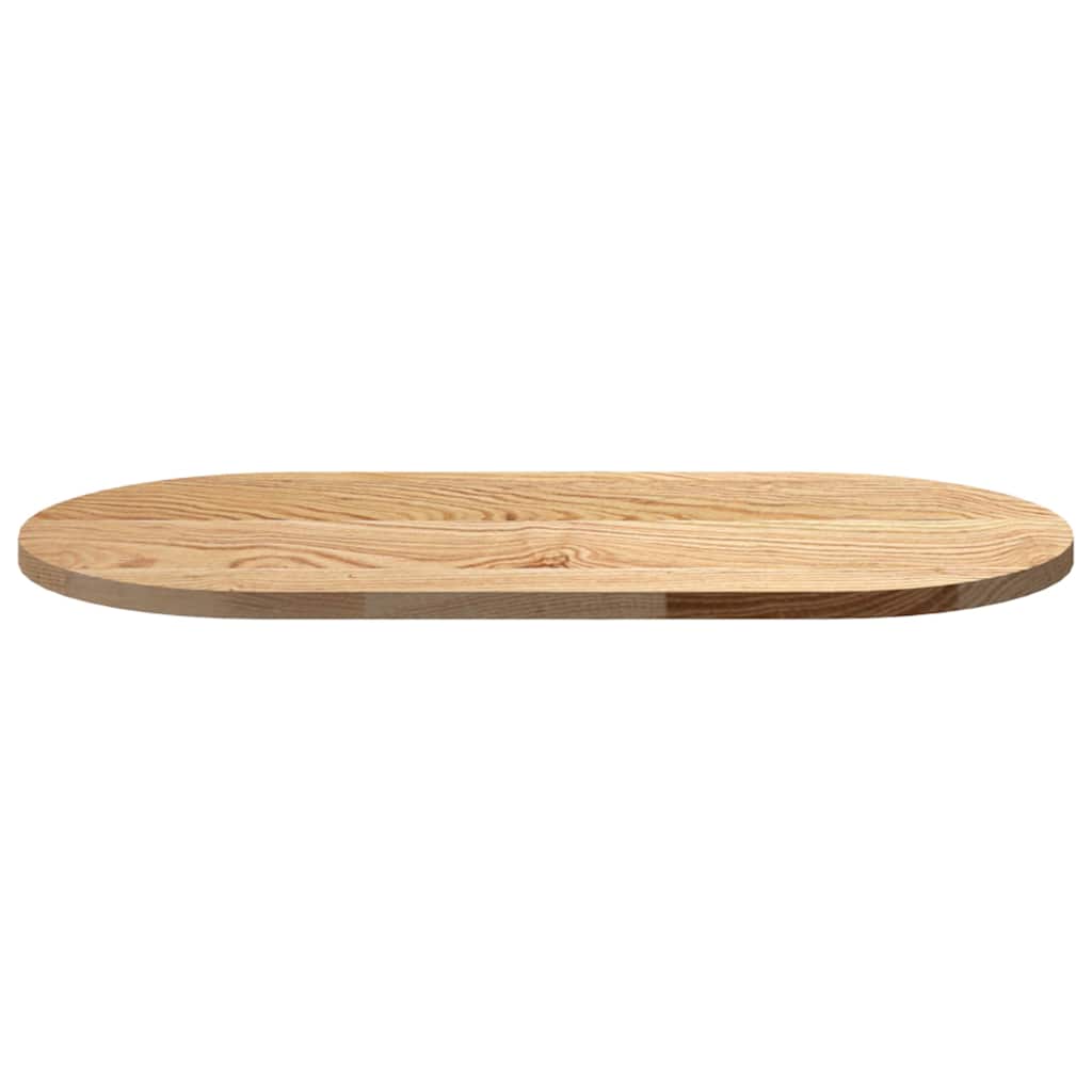 Tafelblad 80x40x2 cm ovaal massief eikenhout