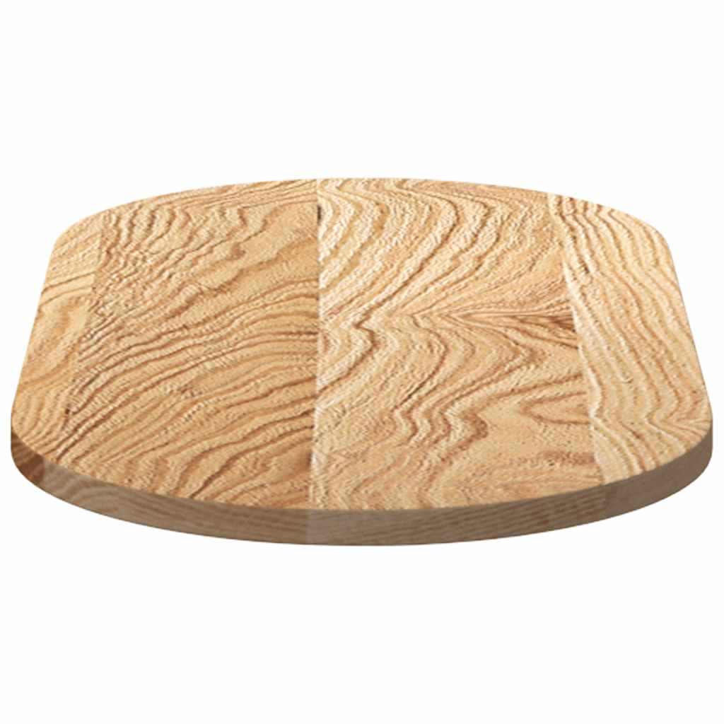 Tafelblad 80x40x2 cm ovaal massief eikenhout