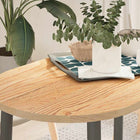 Tafelblad ovaal 100x50x2 cm massief eikenhout