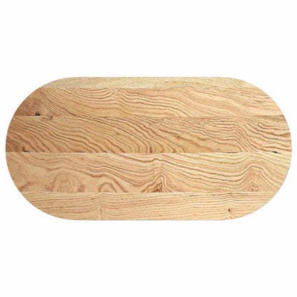 Tafelblad 120x60x2 cm ovaal massief eikenhout