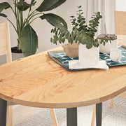 Tafelblad massief eikenhout ovaal 120x60x2 cm