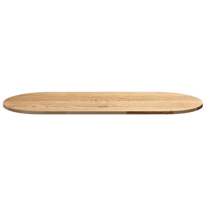 Tafelblad 140x60x2 cm ovaal massief eikenhout