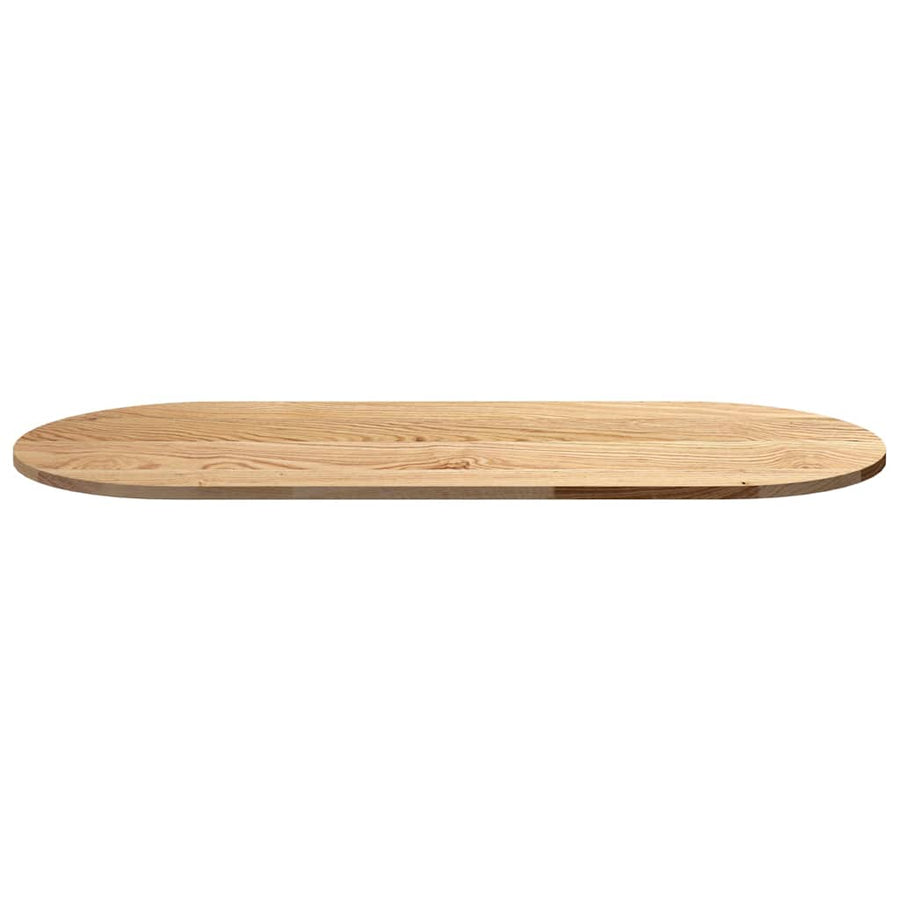 Tafelblad 140x60x2 cm ovaal massief eikenhout