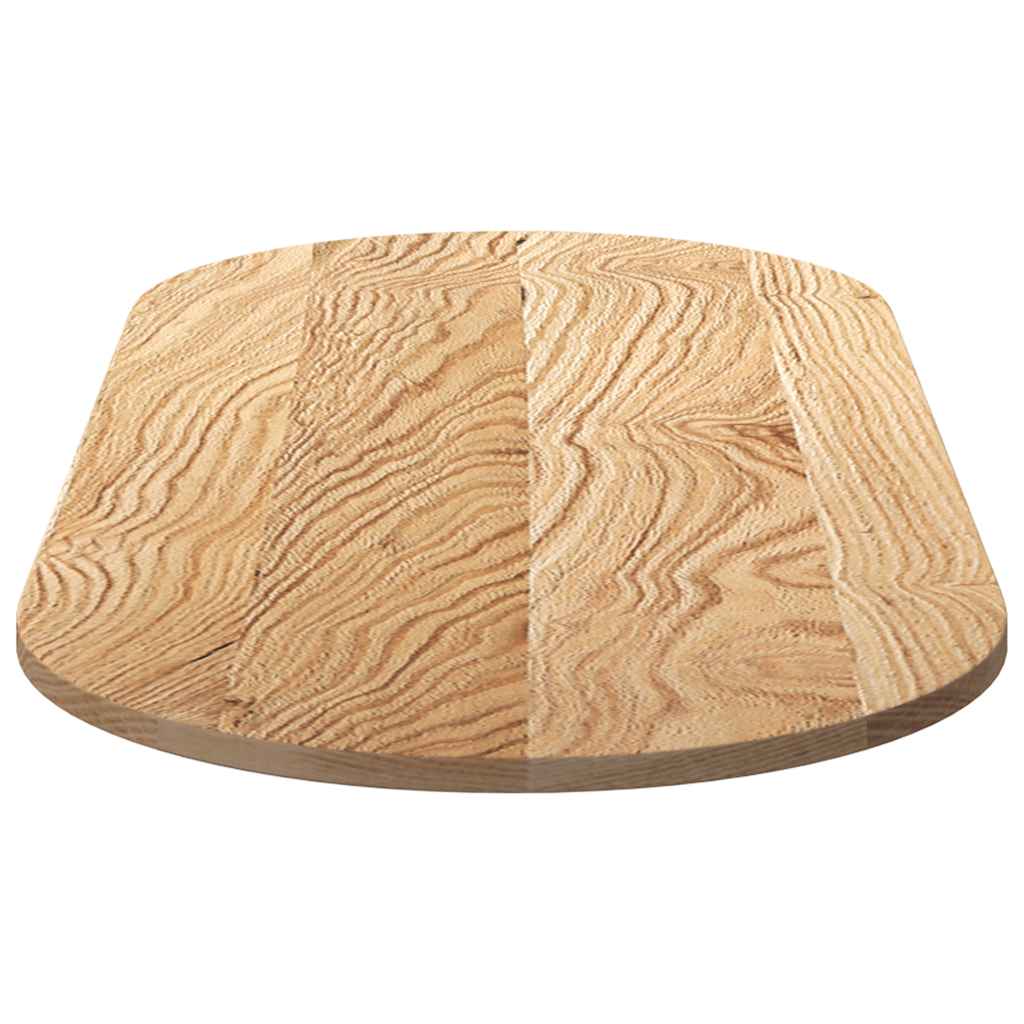 Tafelblad 140x60x2 cm ovaal massief eikenhout