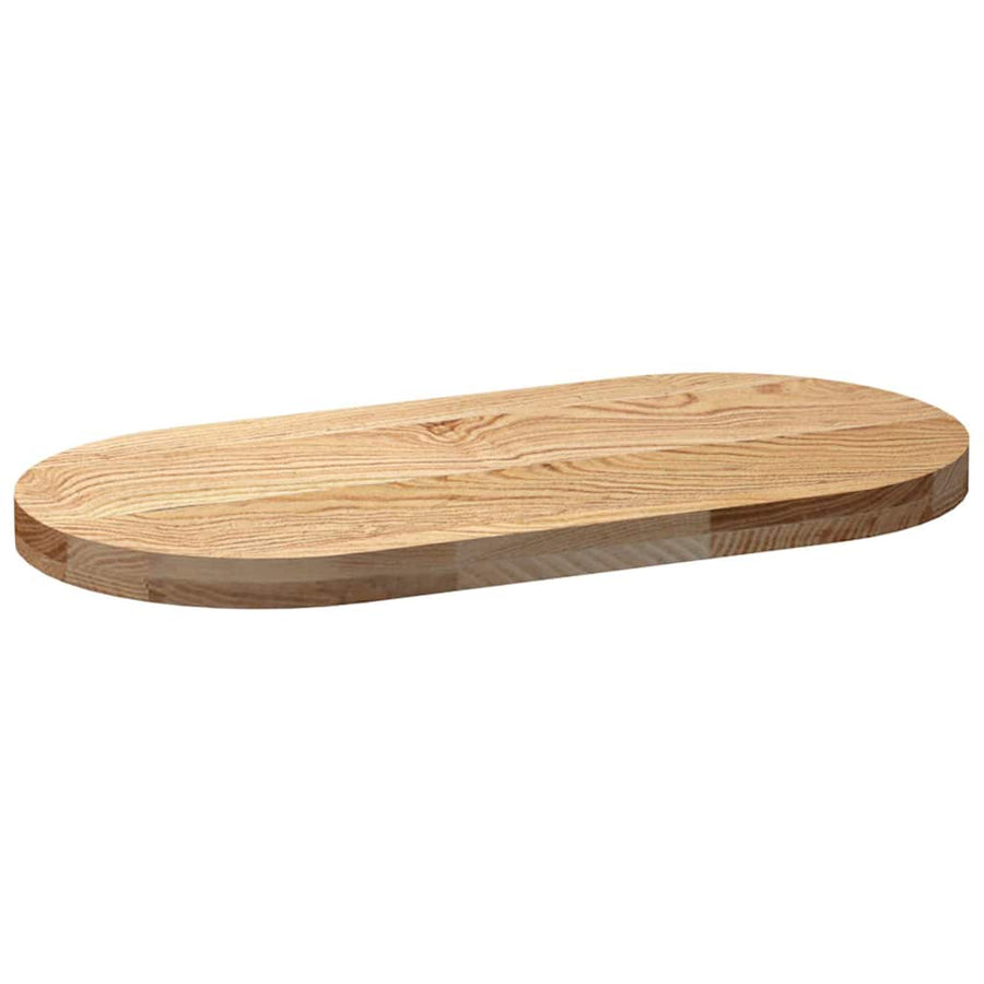Tafelblad 80x40x4 cm ovaal massief eikenhout