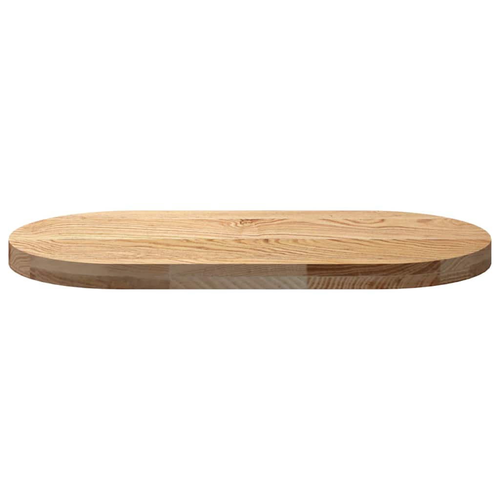 Tafelblad 80x40x4 cm ovaal massief eikenhout