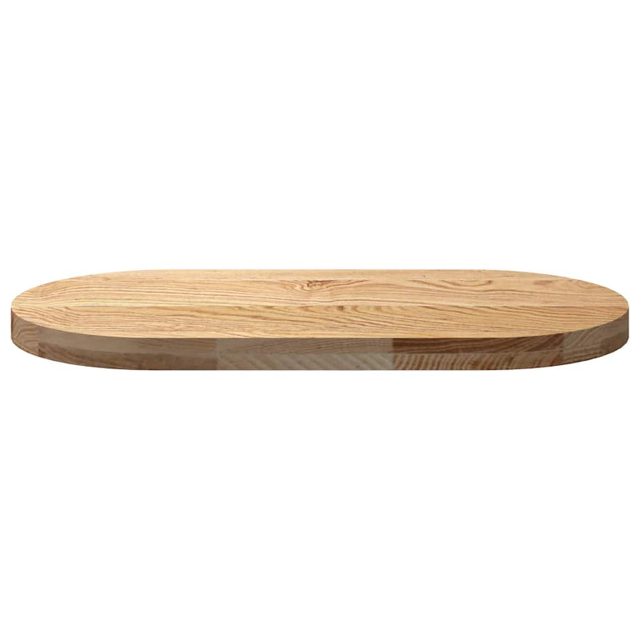Tafelblad 80x40x4 cm ovaal massief eikenhout