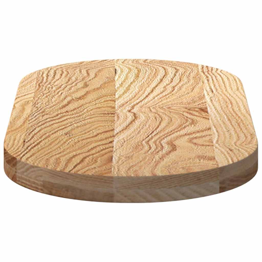 Tafelblad 80x40x4 cm ovaal massief eikenhout