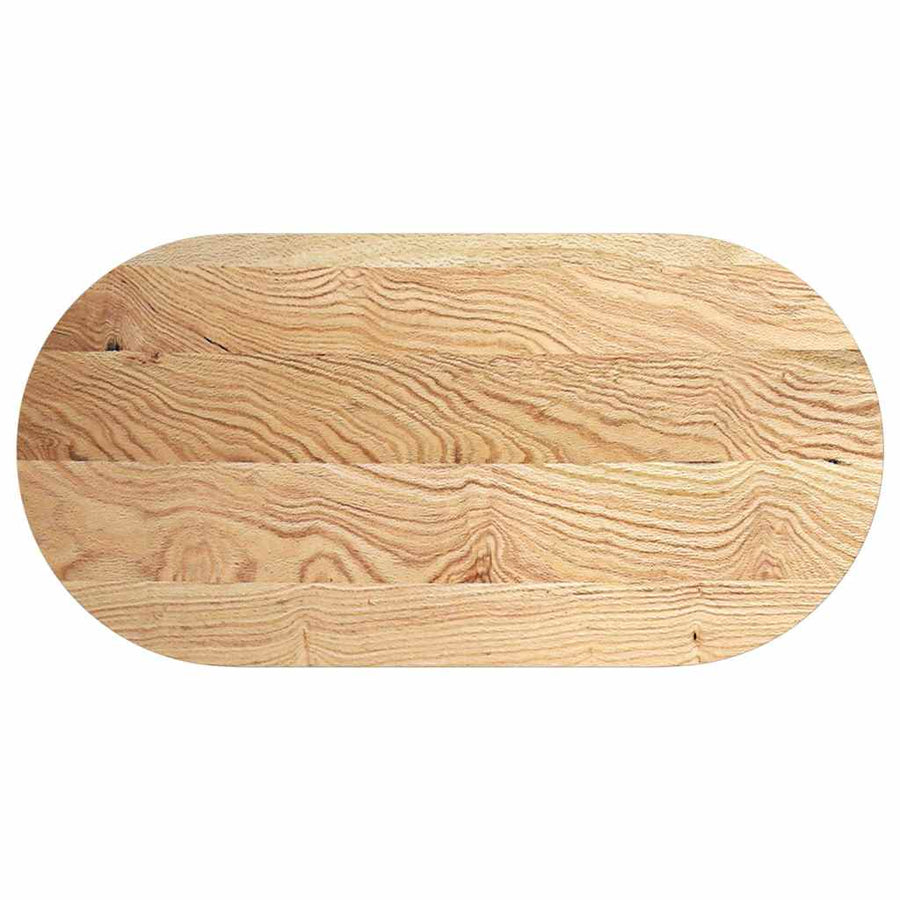 Tafelblad 120x60x4 cm ovaal massief eikenhout
