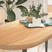 Tafelblad ovaal 140x60x4 cm massief eikenhout