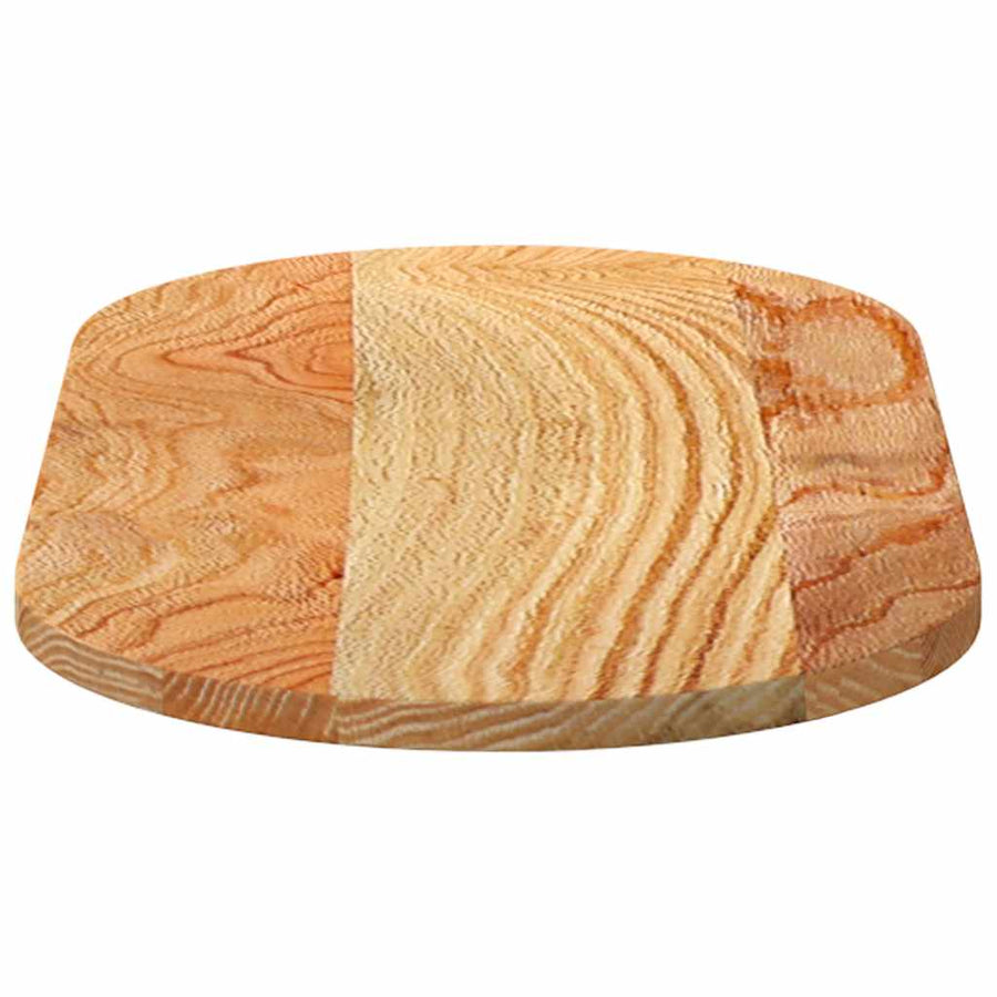 Tafelblad 80x40x2 cm ovaal massief eikenhout lichtbruin