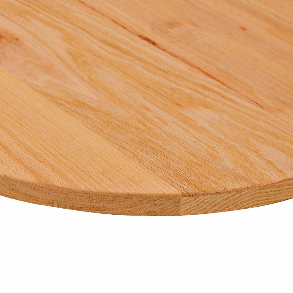 Tafelblad 80x40x2 cm ovaal massief eikenhout lichtbruin