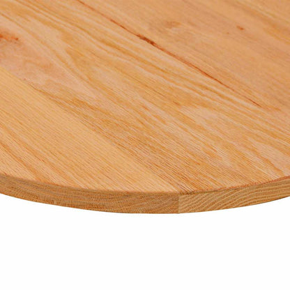 Tafelblad 80x40x2 cm ovaal massief eikenhout lichtbruin