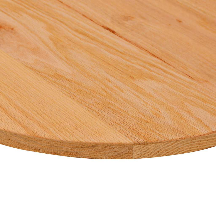 Tafelblad 100x50x2 cm ovaal massief eikenhout lichtbruin