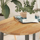 Tabletop 100x50x2 cm oval solid oak light brown