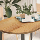 Tabletop 120x60x2 cm oval solid oak light brown