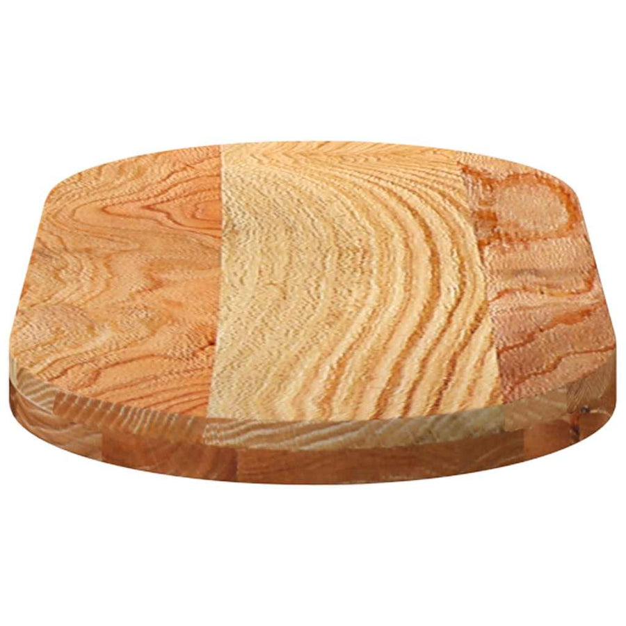 Tafelblad 80x40x4 cm ovaal massief eikenhout lichtbruin