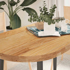 Tabletop 120x60x4 cm oval solid oak light brown