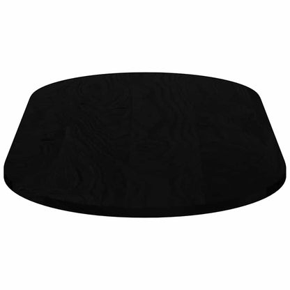 Tafelblad 120x60x2 cm ovaal massief eikenhout donkerbruin