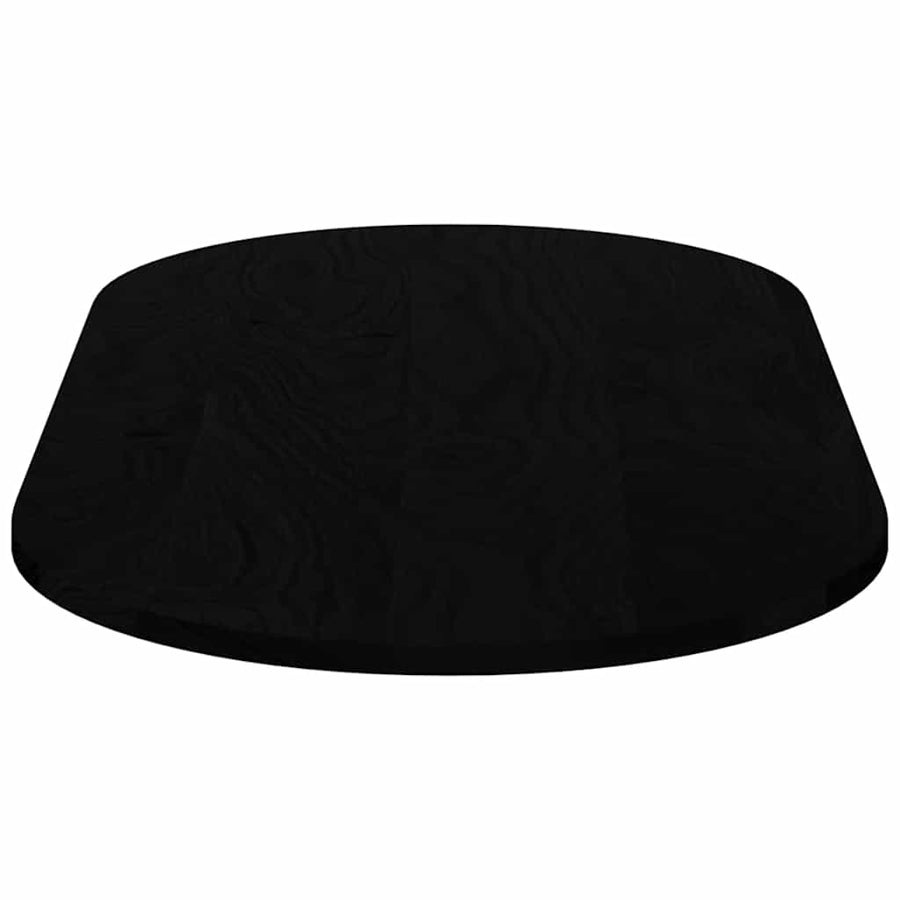 Tafelblad 120x60x2 cm ovaal massief eikenhout donkerbruin