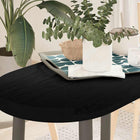 Tabletop 80x40x4 cm oval solid oak dark brown