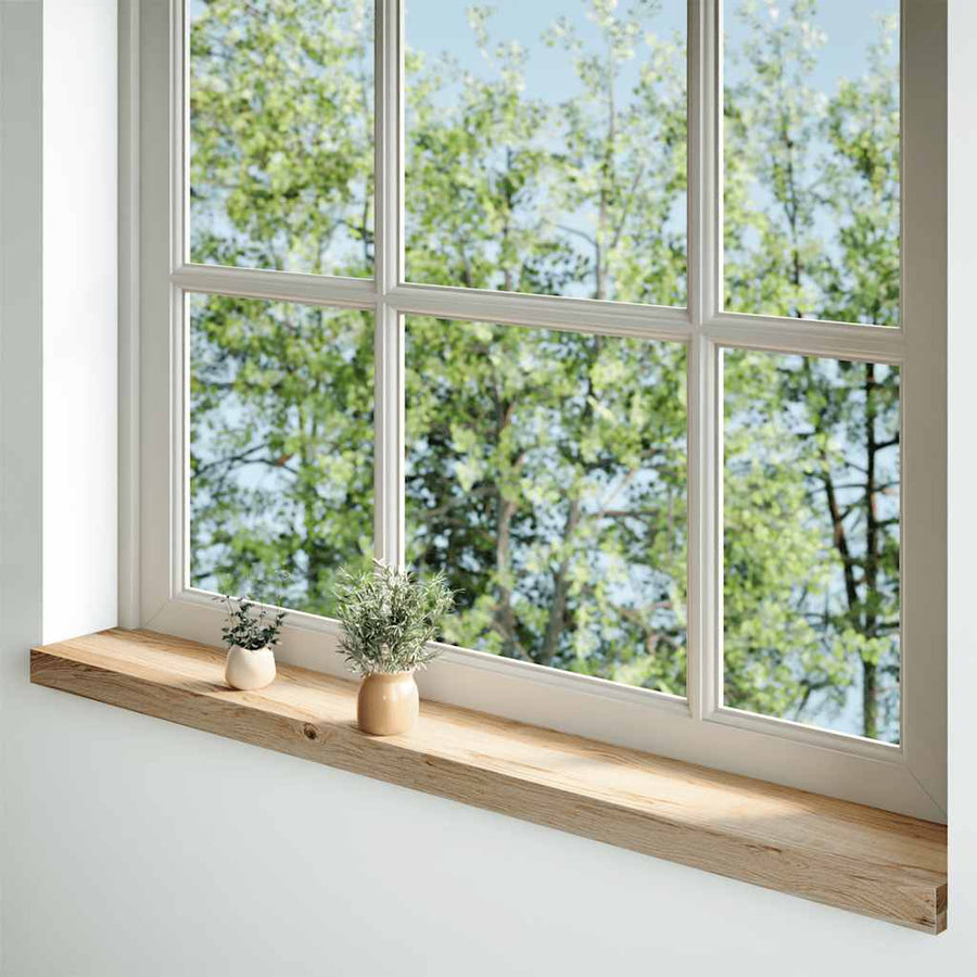 Vensterbanken 2 st onbehandeld 110x15x2 cm massief eikenhout