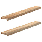 Windowsills 2 pcs untreated 120x15x2 cm solid oak