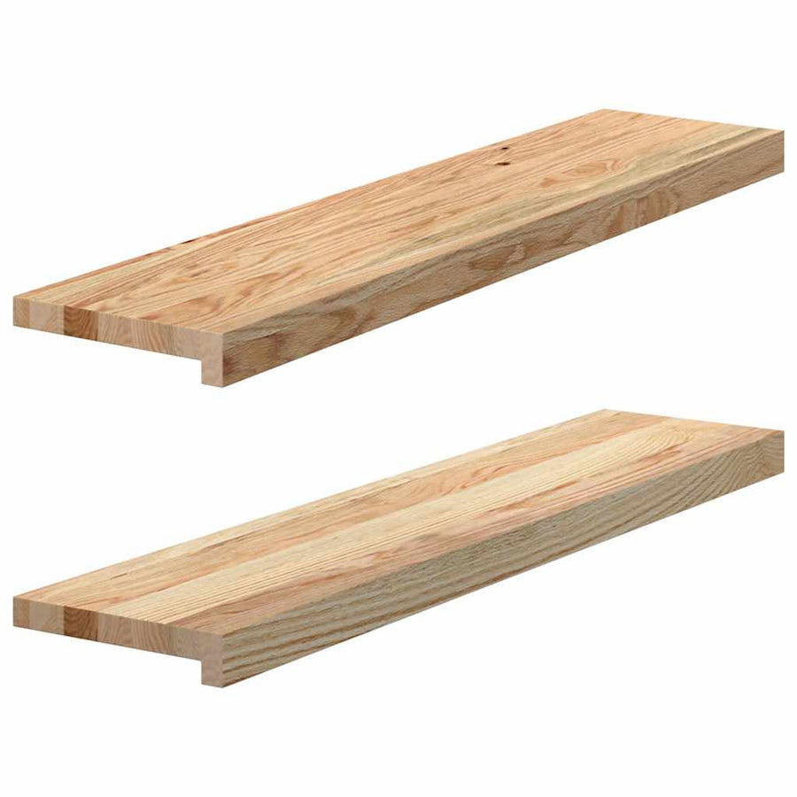 Vensterbanken 2 st onbehandeld 90x20x2 cm massief eikenhout