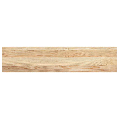 Vensterbanken 2 st onbehandeld 90x20x2 cm massief eikenhout