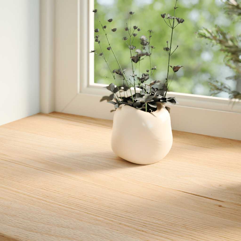 Vensterbanken 2 st onbehandeld 110x20x2 cm massief eikenhout