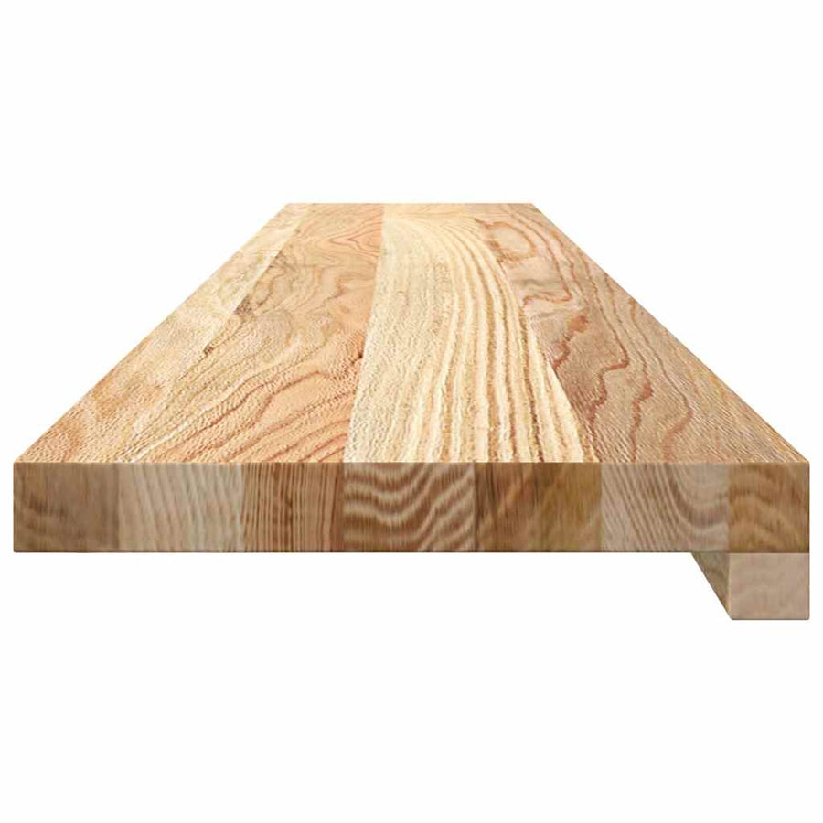 Vensterbanken 2 st onbehandeld 110x20x2 cm massief eikenhout