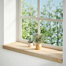 Vensterbanken 2 st onbehandeld 70x25x2 cm massief eikenhout