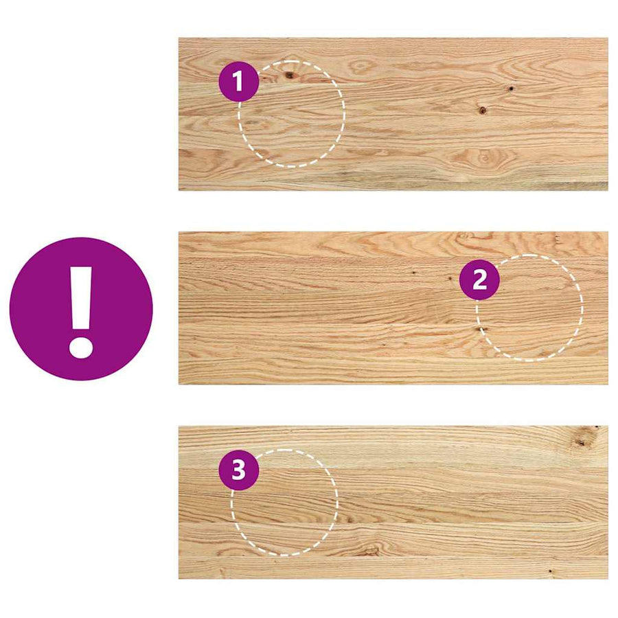 Vensterbanken 2 st onbehandeld 70x25x2 cm massief eikenhout