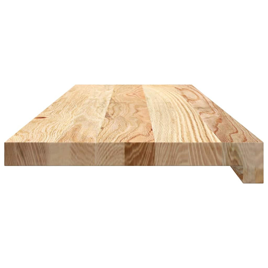Vensterbanken 2 st onbehandeld 80x25x2 cm massief eikenhout
