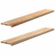 Vensterbank massief eikenhout 160x25x2 cm 2 stuks onbehandeld